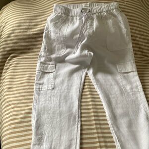 Nicole Miller New York white 100% Linen Pants